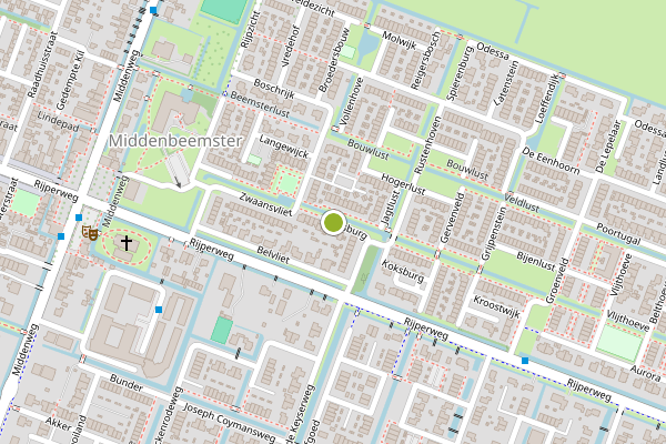 Ambulance-melding op Duysburg, Middenbeemster op 27 juli, kaart-overzicht
