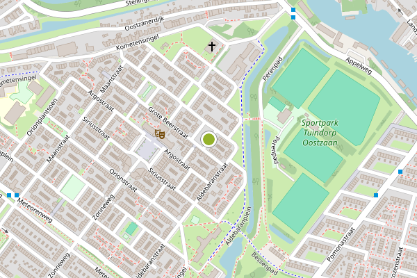 Ambulance-melding op Sterrenplein, Amsterdam op 27 juli, kaart-overzicht