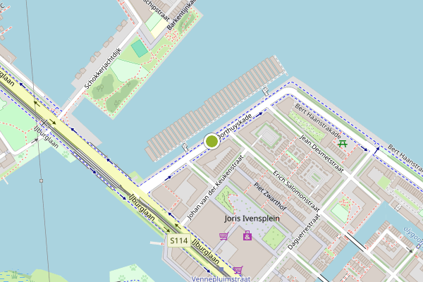 Ambulance-melding op Cas Oorthuyskade, Amsterdam op 27 juli, kaart-overzicht