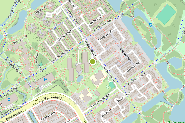Ambulance-melding op Garstkamp, Amsterdam op 17 mei, kaart-overzicht