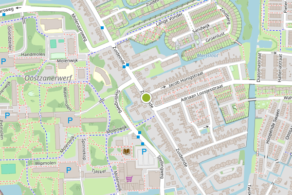 Ambulance-melding op Zuideinde, Amsterdam op 17 mei, kaart-overzicht
