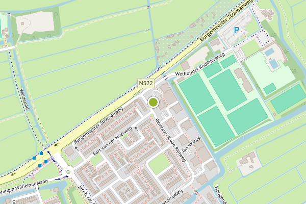Ambulance-melding op Pieter Lastman, Ouderkerk aan de Amstel op 27 juli, kaart-overzicht