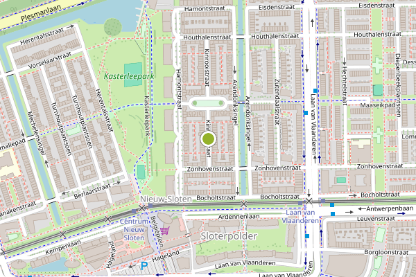 Ambulance-melding op Kinrooistraat, Amsterdam op 17 mei, kaart-overzicht