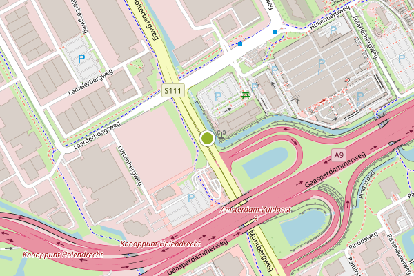 Ambulance-melding op Muntbergweg, Amsterdam op 17 mei, kaart-overzicht