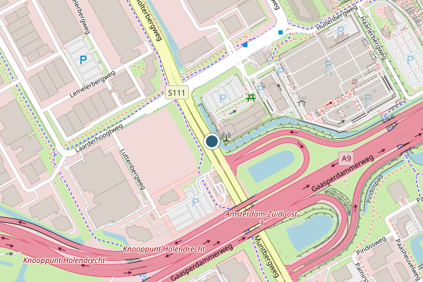 Politie-melding op Muntbergweg, Amsterdam op 17 mei, kaart-overzicht