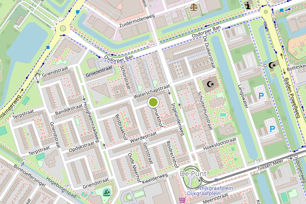 Ambulance-melding op Wijmarkthof, Amsterdam op 17 mei, kaart-overzicht