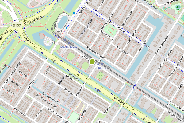 Ambulance-melding op Akersingel, Amsterdam op 17 mei, kaart-overzicht