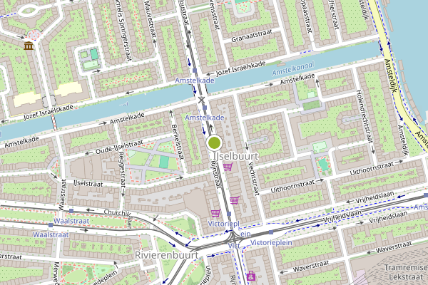 Ambulance-melding op Rijnstraat, Amsterdam op 17 mei, kaart-overzicht