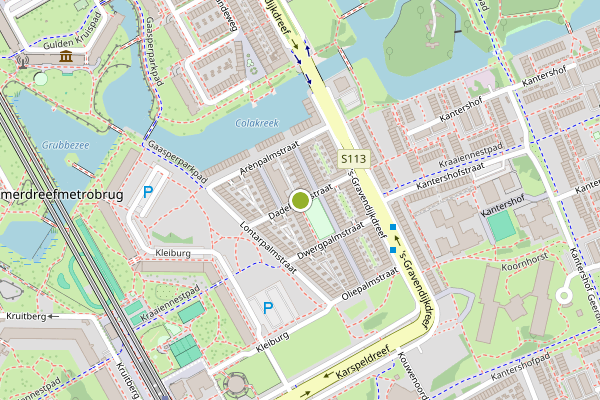 Ambulance-melding op Dadelpalmstraat, Amsterdam op 27 juli, kaart-overzicht