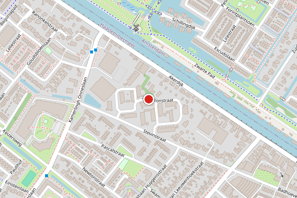Brandweer-melding op Thomsonstraat, Badhoevedorp op 27 juli, kaart-overzicht