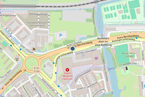 Politie-melding op Prins Bernhardweg, Zaandam op 27 juli, kaart-overzicht