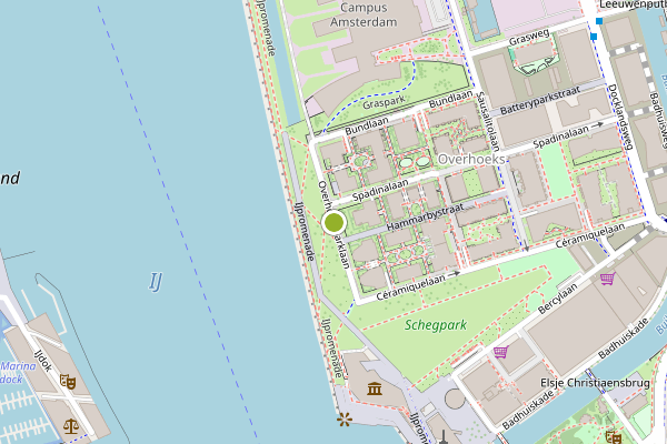 Ambulance-melding op Overhoeksparklaan, Amsterdam op 27 juli, kaart-overzicht