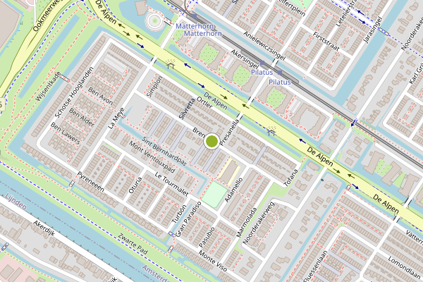 Ambulance-melding op Brenner, Amsterdam op 27 juli, kaart-overzicht