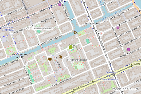 Ambulance-melding op WG-plein, Amsterdam op 27 juli, kaart-overzicht