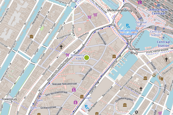 Ambulance-melding op Sint Jacobsstraat, Amsterdam op 27 juli, kaart-overzicht