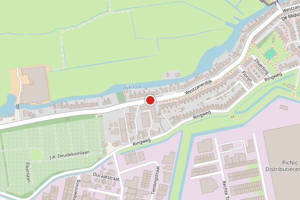 Brandweer-melding op Westzanerdijk, Zaandam op 27 juli, kaart-overzicht