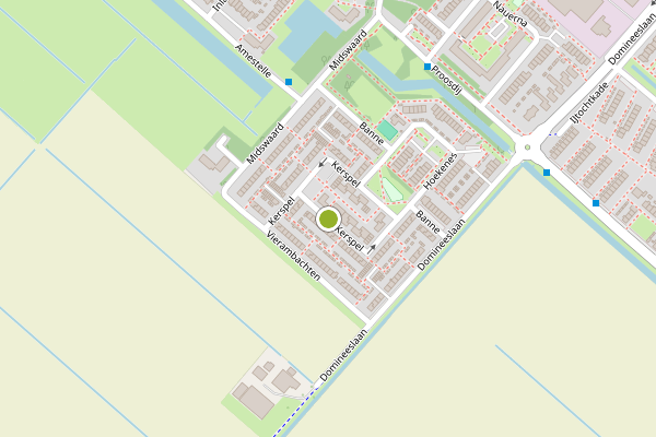 Ambulance-melding op Kerspel, Zwanenburg op 27 juli, kaart-overzicht
