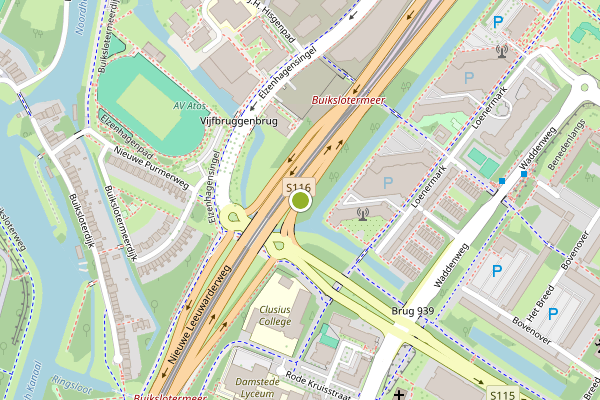 Ambulance-melding op Nieuwe Leeuwarderweg, Amsterdam op 27 juli, kaart-overzicht