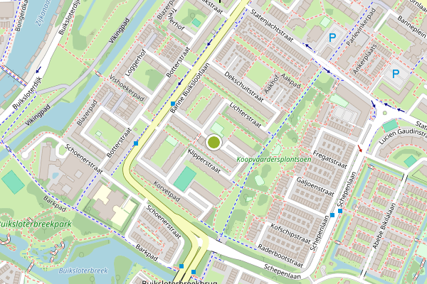 Ambulance-melding op Tjalkstraat, Amsterdam op 27 juli, kaart-overzicht