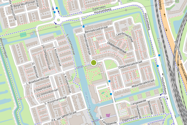 Ambulance-melding op Geersbroekstraat, Zaandam op 28 juli, kaart-overzicht