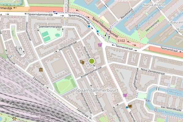 Ambulance-melding op Houtrijkstraat, Amsterdam op 28 juli, kaart-overzicht