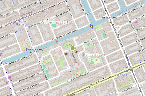 Ambulance-melding op Ketelhuisplein, Amsterdam op 28 juli, kaart-overzicht