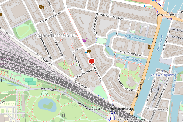 Brandweer-melding op Spaarndammerstraat, Amsterdam op 28 juli, kaart-overzicht