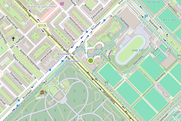 Ambulance-melding op Teslastraat, Amsterdam op 28 juli, kaart-overzicht