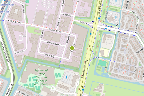 Ambulance-melding op Zanderij, Amstelveen op 28 juli, kaart-overzicht