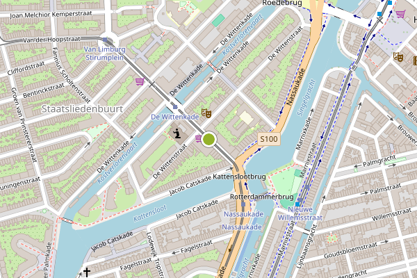 Ambulance-melding op Tweede Nassaustraat, Amsterdam op 28 juli, kaart-overzicht