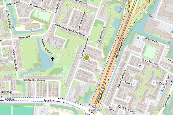 Ambulance-melding op Maarten Lutherweg, Amstelveen op 28 juli, kaart-overzicht