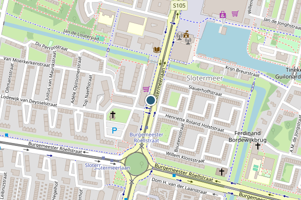 Politie-melding op Slotermeerlaan, Amsterdam op 28 juli, kaart-overzicht
