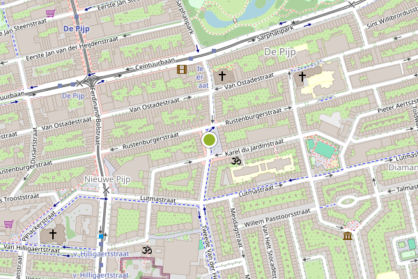 Ambulance-melding op Van der Helstplein, Amsterdam op 28 juli, kaart-overzicht