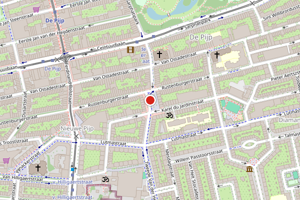Brandweer-melding op Van der Helstplein, Amsterdam op 28 juli, kaart-overzicht