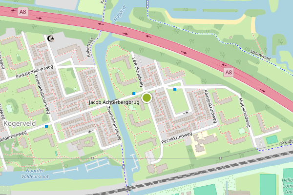 Ambulance-melding op Leverkruidweg, Zaandam op 28 juli, kaart-overzicht