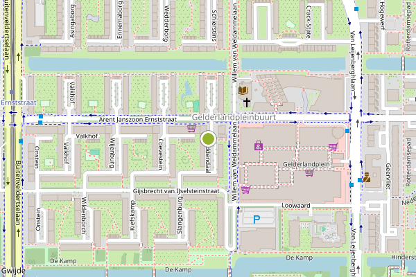 Ambulance-melding op Doddendaal, Amsterdam op 29 juli, kaart-overzicht