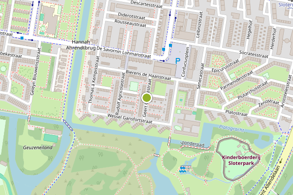 Ambulance-melding op Geert Grootestraat, Amsterdam op 29 juli, kaart-overzicht