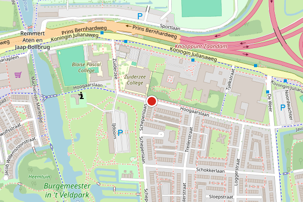 Brandweer-melding op Hoogaarslaan, Zaandam op 29 juli, kaart-overzicht