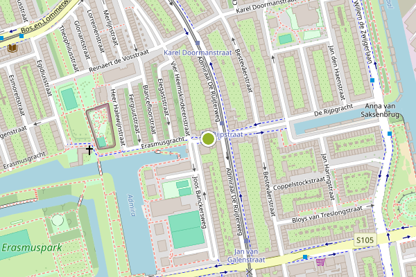 Ambulance-melding op Roelantstraat, Amsterdam op 17 mei, kaart-overzicht