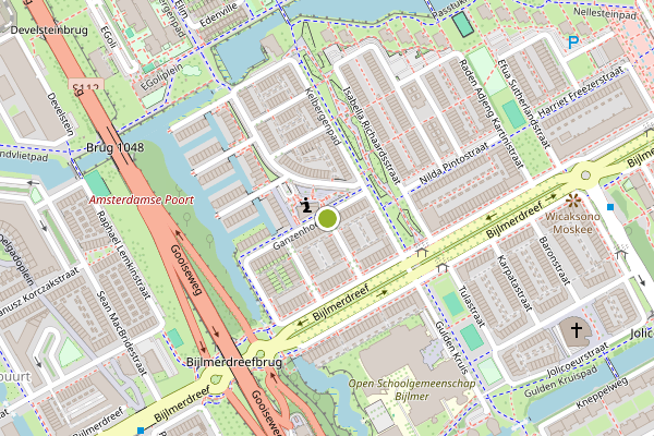 Ambulance-melding op M. Berdenis van Berlekomstraat, Amsterdam op 17 mei, kaart-overzicht