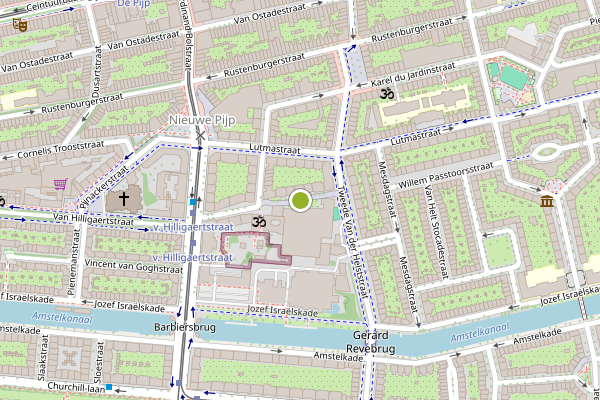 Ambulance-melding op Lizzy Ansinghstraat, Amsterdam op 17 mei, kaart-overzicht