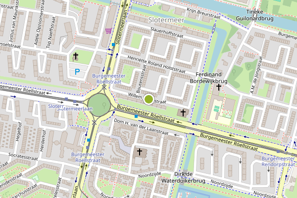 Ambulance-melding op Willem Kloosstraat, Amsterdam op 29 juli, kaart-overzicht