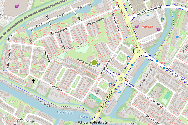 Ambulance-melding op Aurigapark, Purmerend op 29 juli, kaart-overzicht