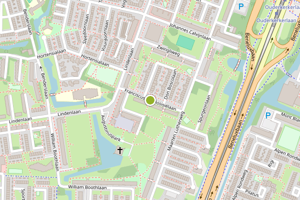 Ambulance-melding op Franciscus van Assisielaan, Amstelveen op 18 mei, kaart-overzicht