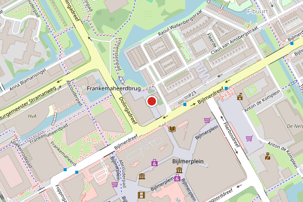 Brandweer-melding op Elizabeth Cady Stantonplein, Amsterdam op 29 juli, kaart-overzicht