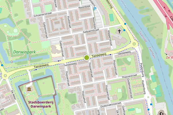 Ambulance-melding op Twiskeweg, Zaandam op 18 mei, kaart-overzicht