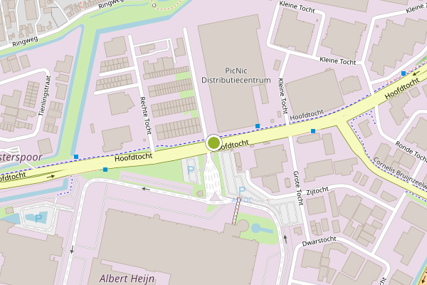 Ambulance-melding op Hoofdtocht, Zaandam op 18 mei, kaart-overzicht