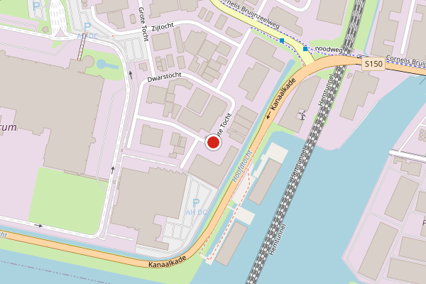 Brandweer-melding op Grote Tocht, Zaandam op 18 mei, kaart-overzicht