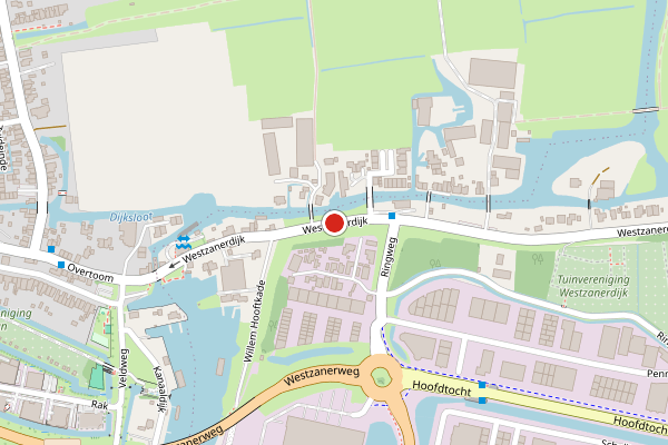 Brandweer-melding op Westzanerdijk, Zaandam op 18 mei, kaart-overzicht