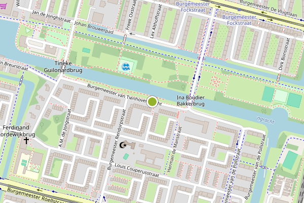 Ambulance-melding op Burgemeester Van Tienhovengracht, Amsterdam op 29 juli, kaart-overzicht